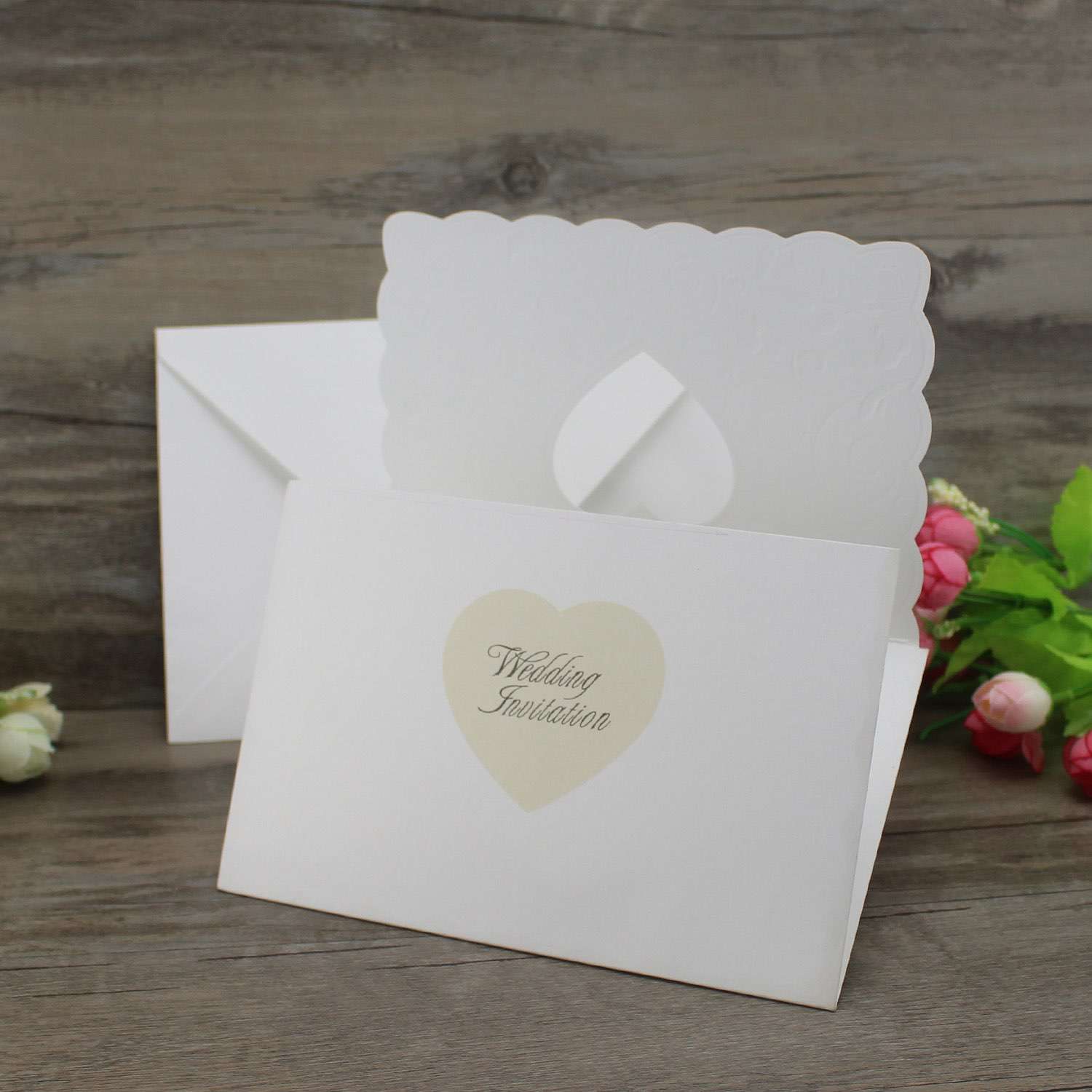 Cheap Invitation Card Beautiful Wedding Invitation with Envelope 